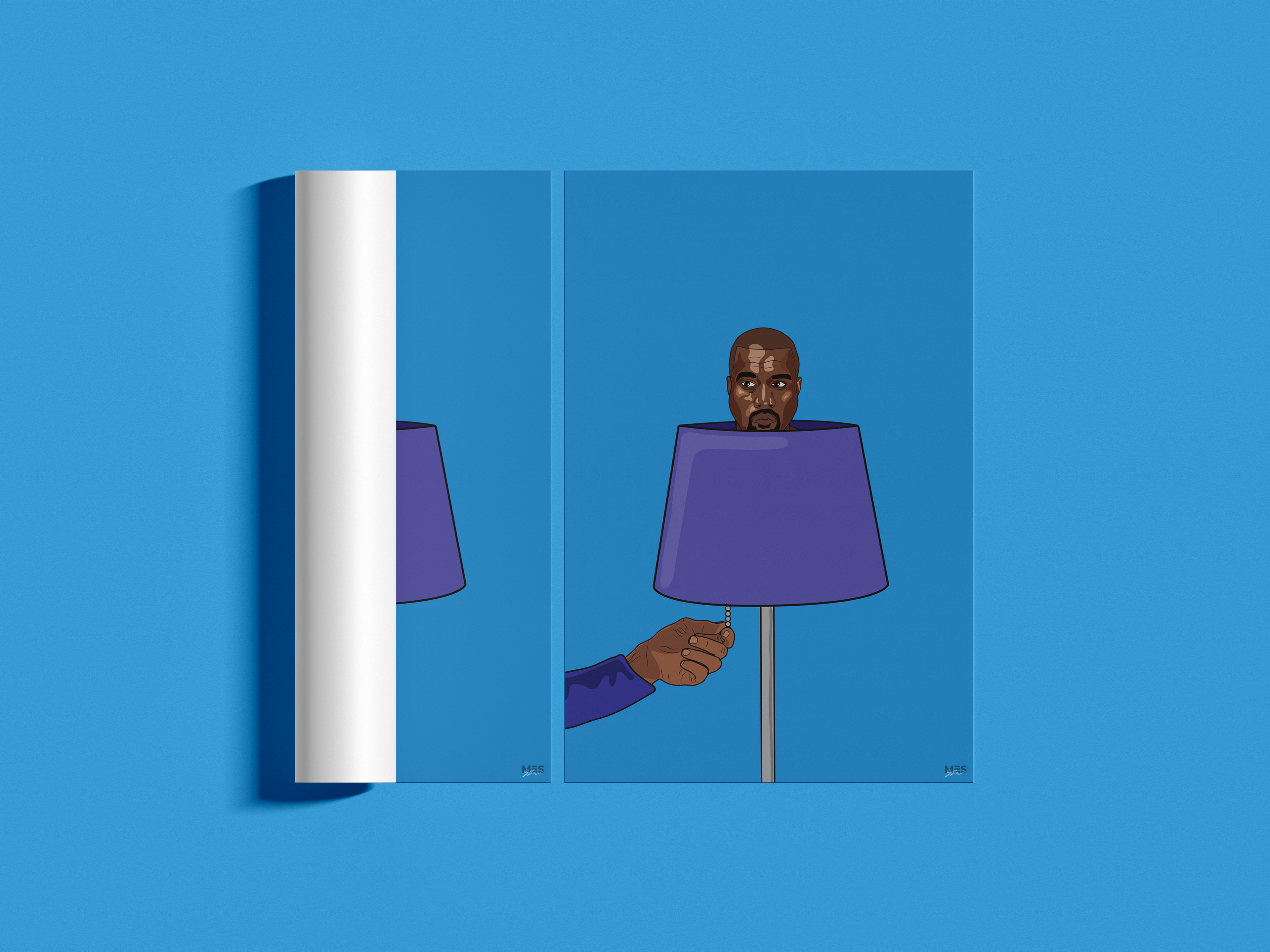 Premium & Sustainable Kanye West Poster Print. Hand crafted in the UK from the highest quality paper, created with sustainable FSC paper. Texturised inks, brings the poster to life. Available to purchase with a Polcore Recycled Plastic Frame with Perspex screening to let your print do the talking. Global Shipping available.