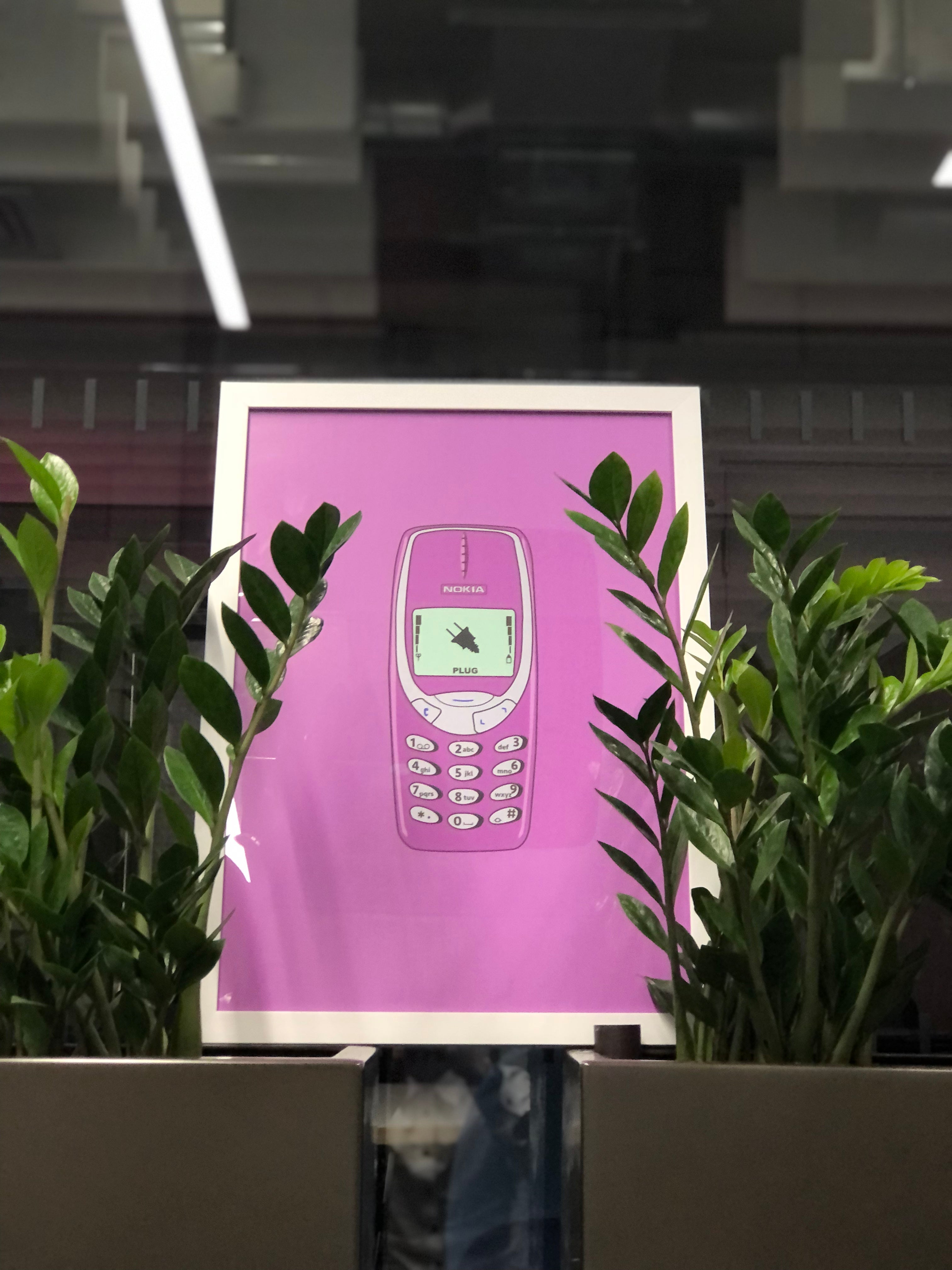 Premium Poster Nokia Burner phone print. Made from FSC Paper and texturised inks. Available to purchase with a recycled plastic frame. Global shipping
