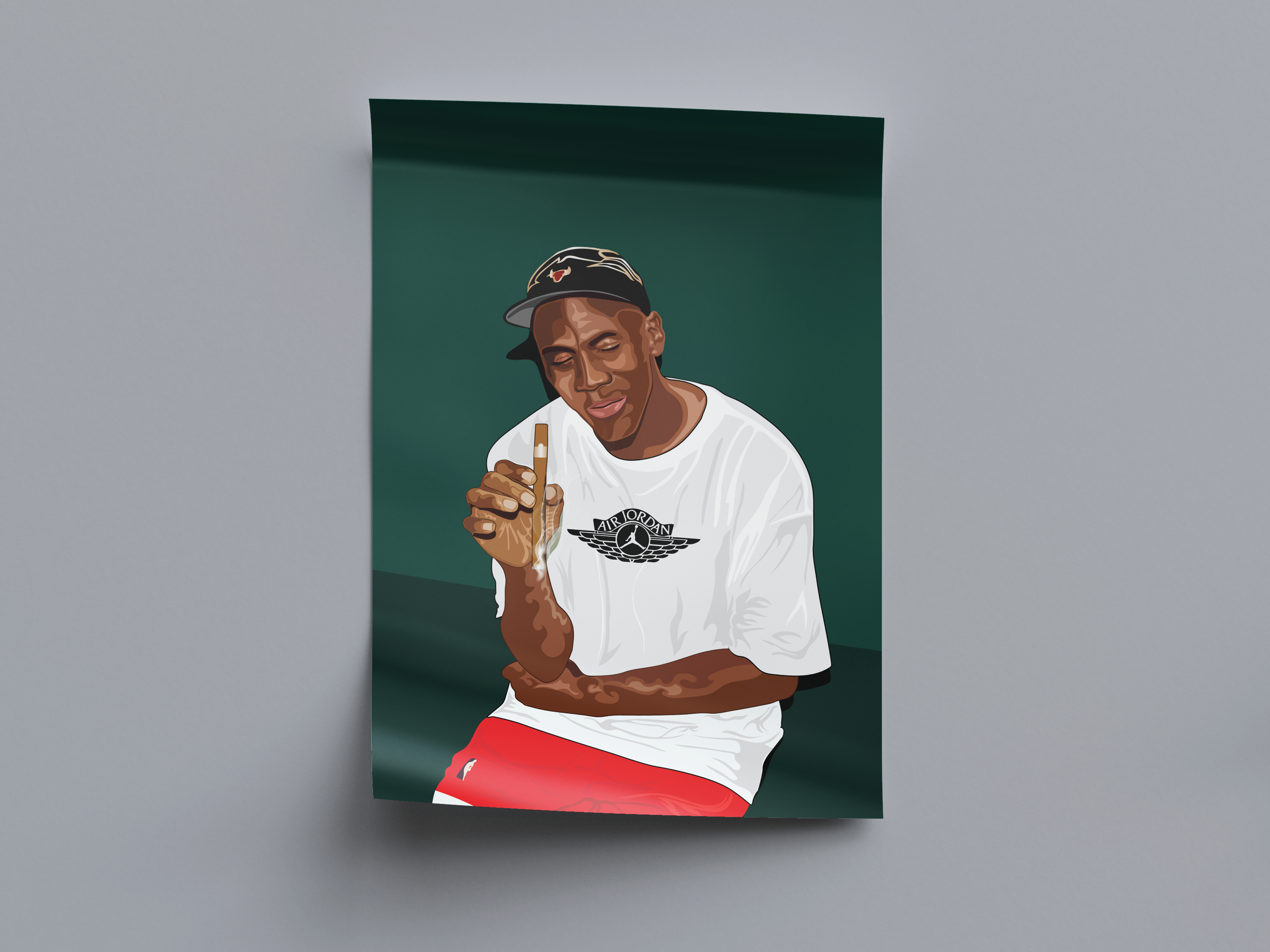 Premium & Sustainable Michael Jordan Poster Print. Hand crafted in the UK from the highest quality paper, created with sustainable FSC paper. Texturised inks, brings the poster to life. Available to purchase with a Polcore Recycled Plastic Frame with Perspex screening to let your print do the talking. 