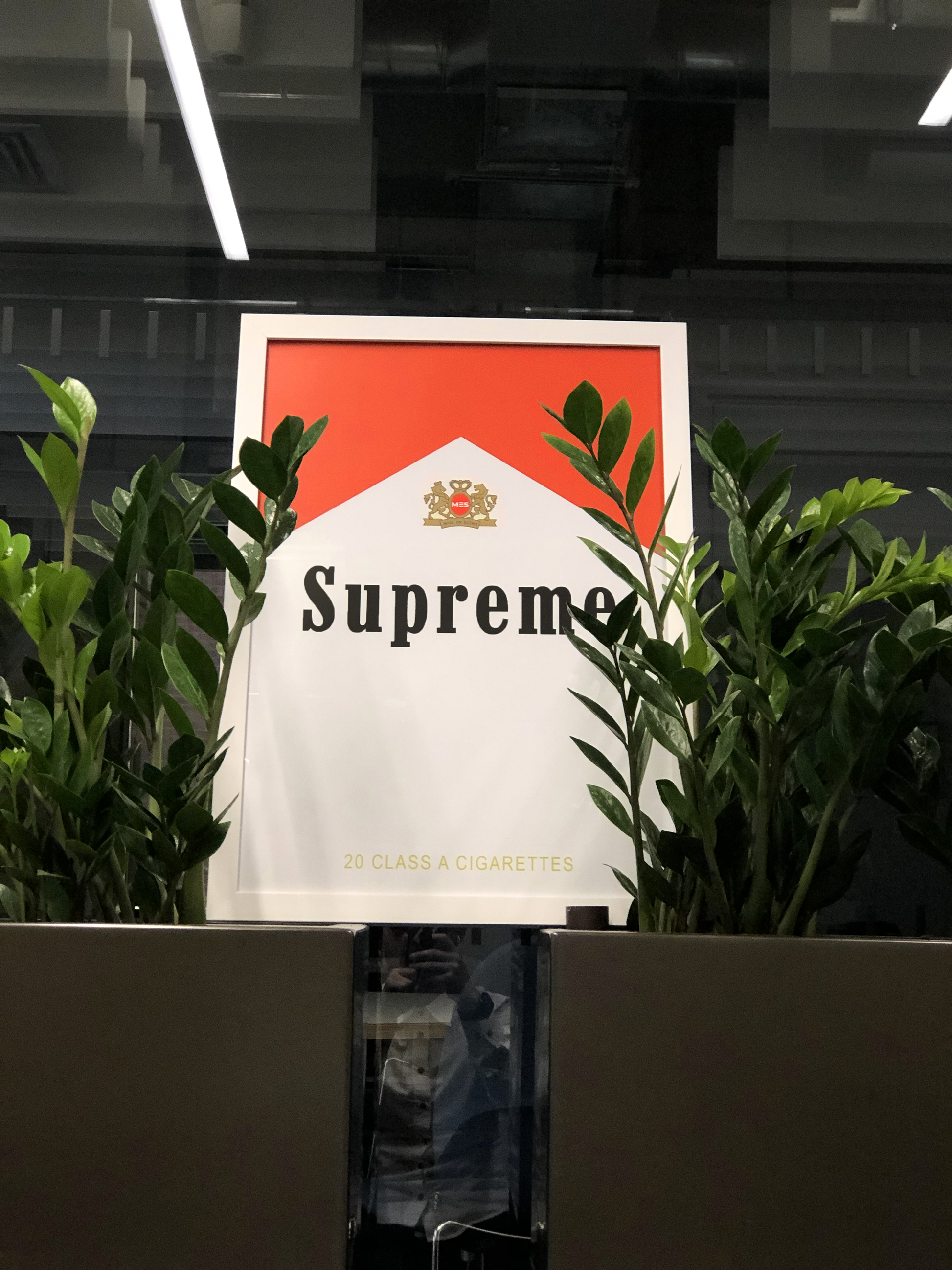 Premium & Sustainable Supreme Marlboro Poster Print. Hand crafted in the UK from the highest quality paper, created with sustainable FSC paper. Texturised inks, brings the poster to life. Available to purchase with a Polcore Recycled Plastic Frame with Perspex screening to let your print do the talking. Global shipping