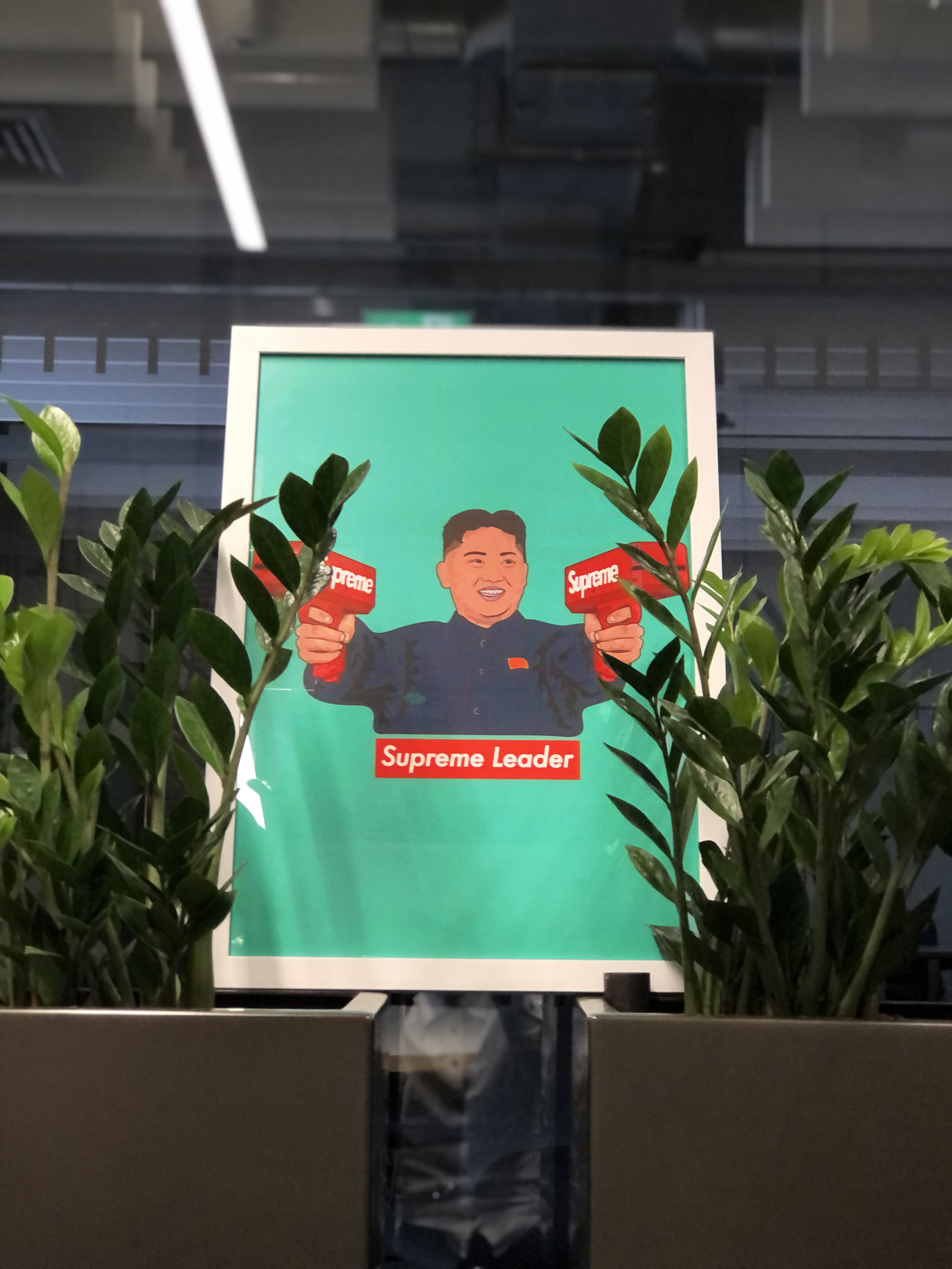 Premium & Sustainable Supreme Leader Poster Print. Hand crafted in the UK from the highest quality paper, created with sustainable FSC paper. Texturised inks, brings the poster to life. Available to purchase with a Polcore Recycled Plastic Frame with Perspex screening to let your print do the talking. Global shipping.