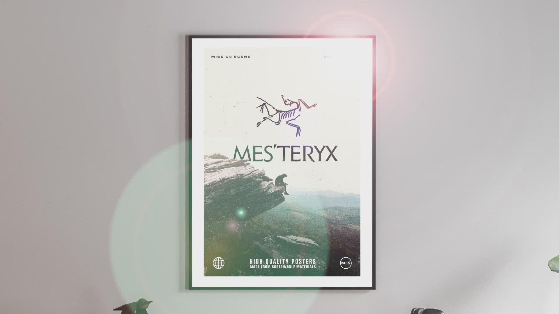 Premium & Sustainable Arc'teryx Poster Print. Hand crafted in the UK from the highest quality paper, created with sustainable FSC paper. Texturised inks, brings the poster to life. Available to purchase with a Polcore Recycled Plastic Frame with Perspex screening to let your print do the talking. 